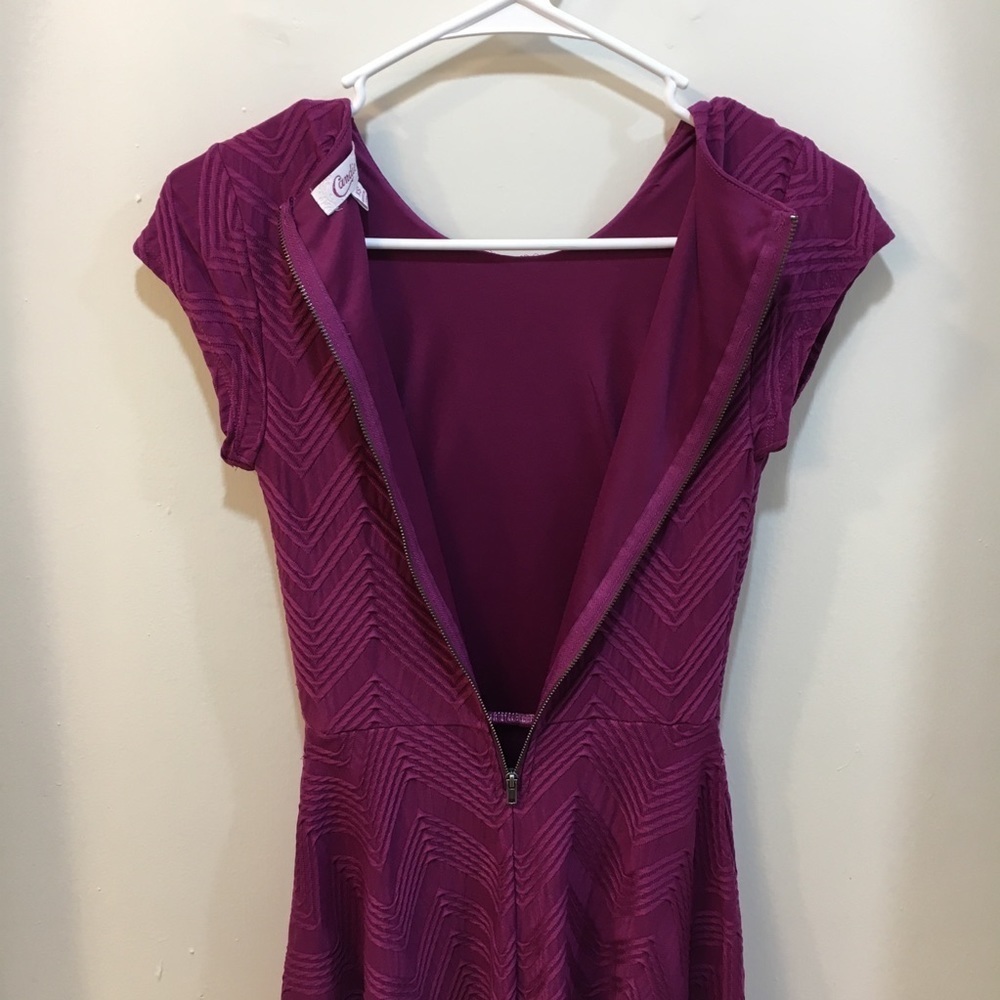 Candies Purple Textured Patterned Dress - Picture 5 of 6